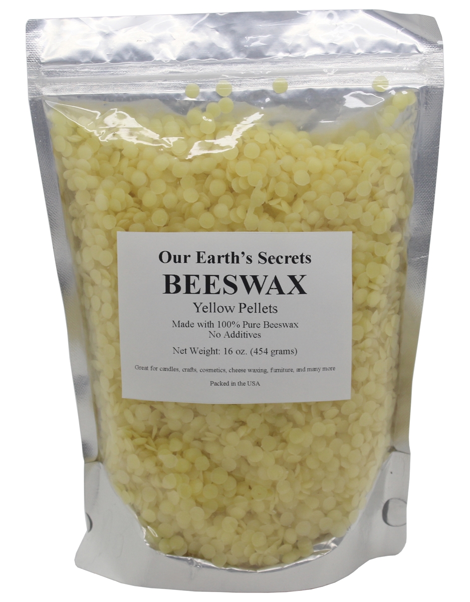 Beeswax, Yellow Pellet for Candles, Ointment, More