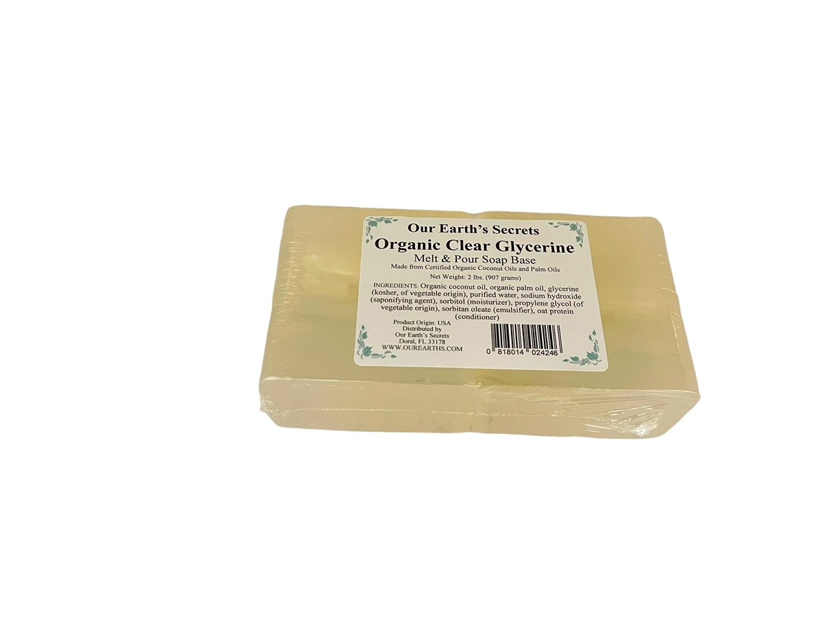 Organic Oil Clear Glycerin Melt and Pour Soap Base, 1 lb, Can Adding  Essential
