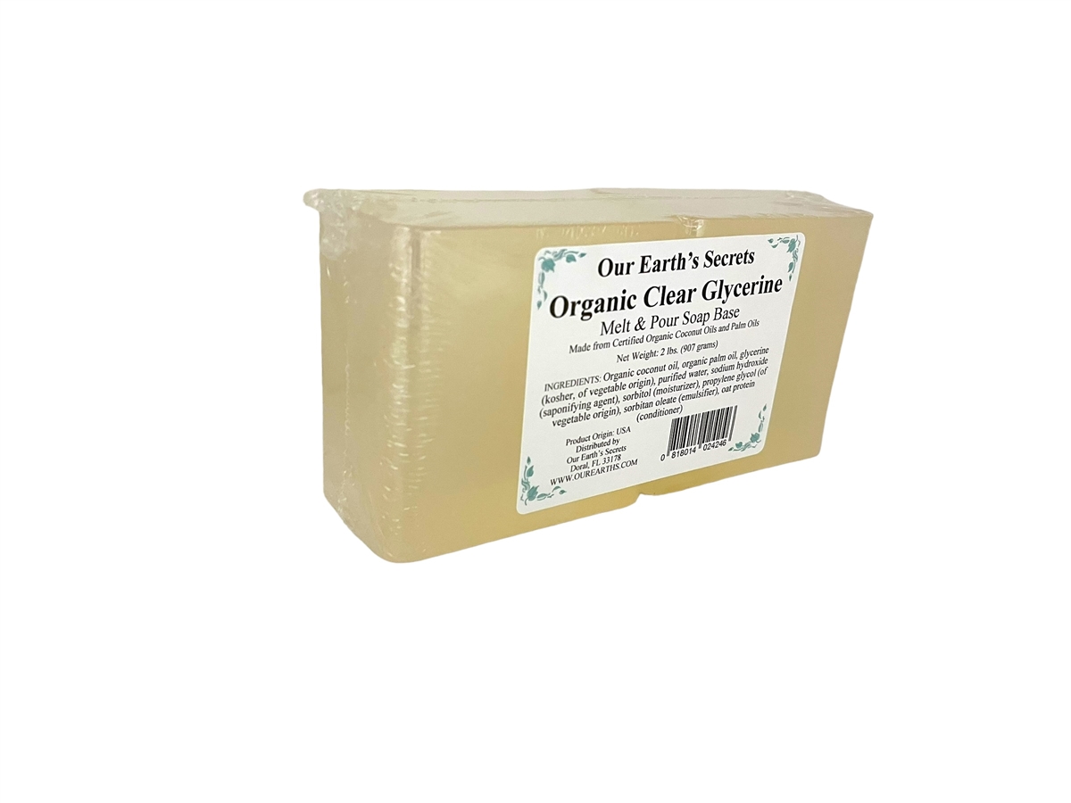 ULTRA CLEAR TRANSPARENT ORGANIC GLYCERIN MELT & POUR SOAP BASE 100% PURE by  H&B OILS CENTER 2 LB